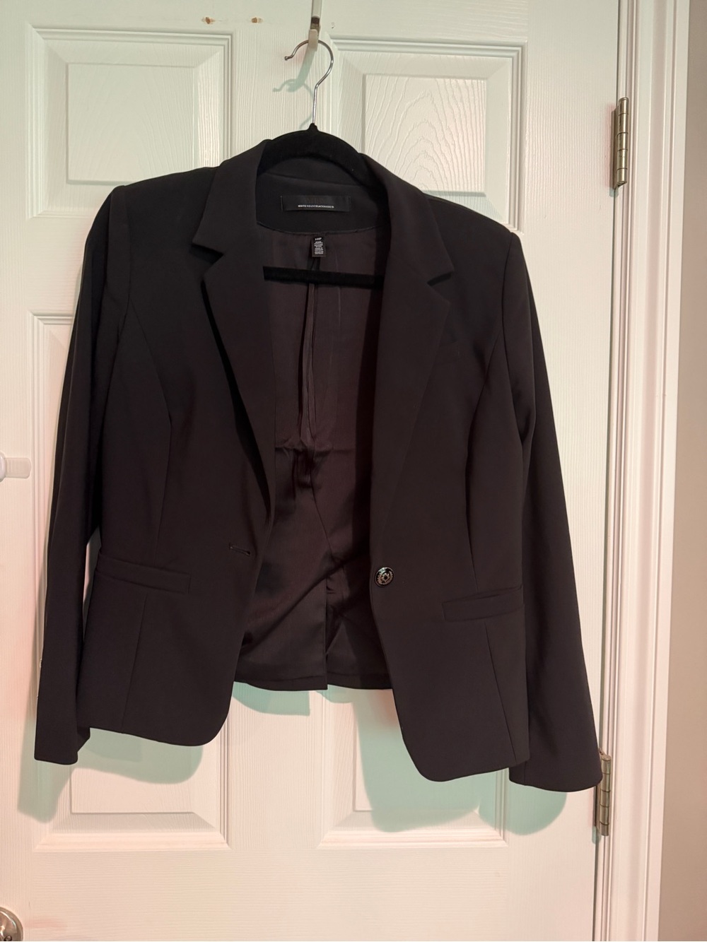 White House Black Market Black Tailored Single-Button Blazer